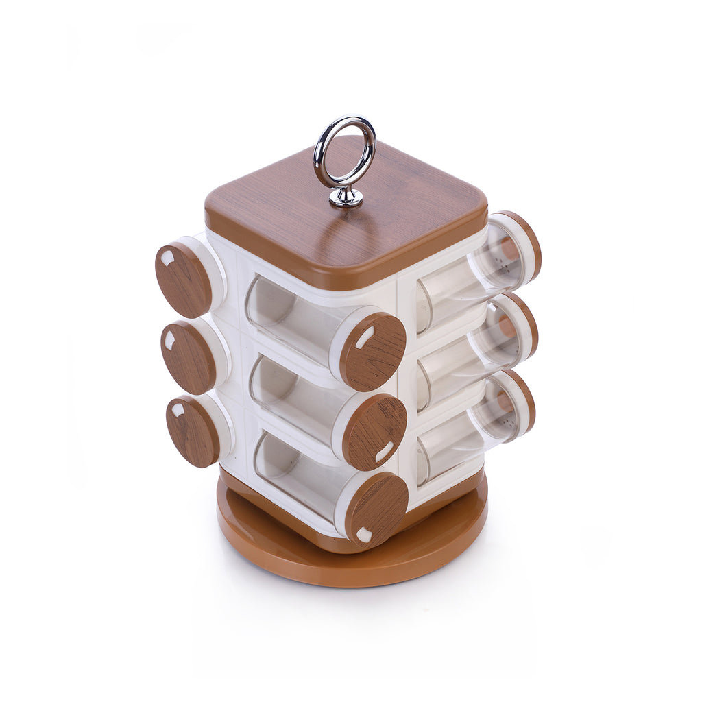 Spice rack dimensions and food-grade plastic construction detail