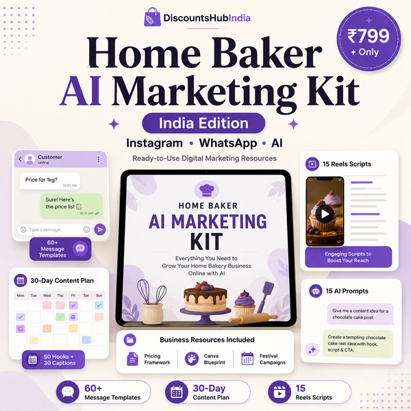 Home Baker AI Marketing Kit India Edition digital marketing toolkit