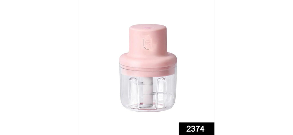 Rechargeable Mini Electric Vegetable & Garlic Chopper – side view of compact 250ml container